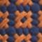 Dotted Motif Grid Blue Copper